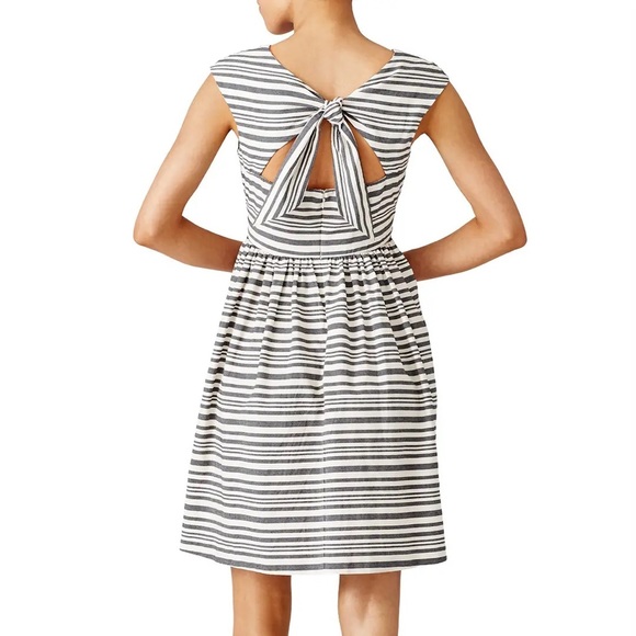 NWOT Slate & Willow Little Lines Bow Dress Size 0 - Picture 2 of 3